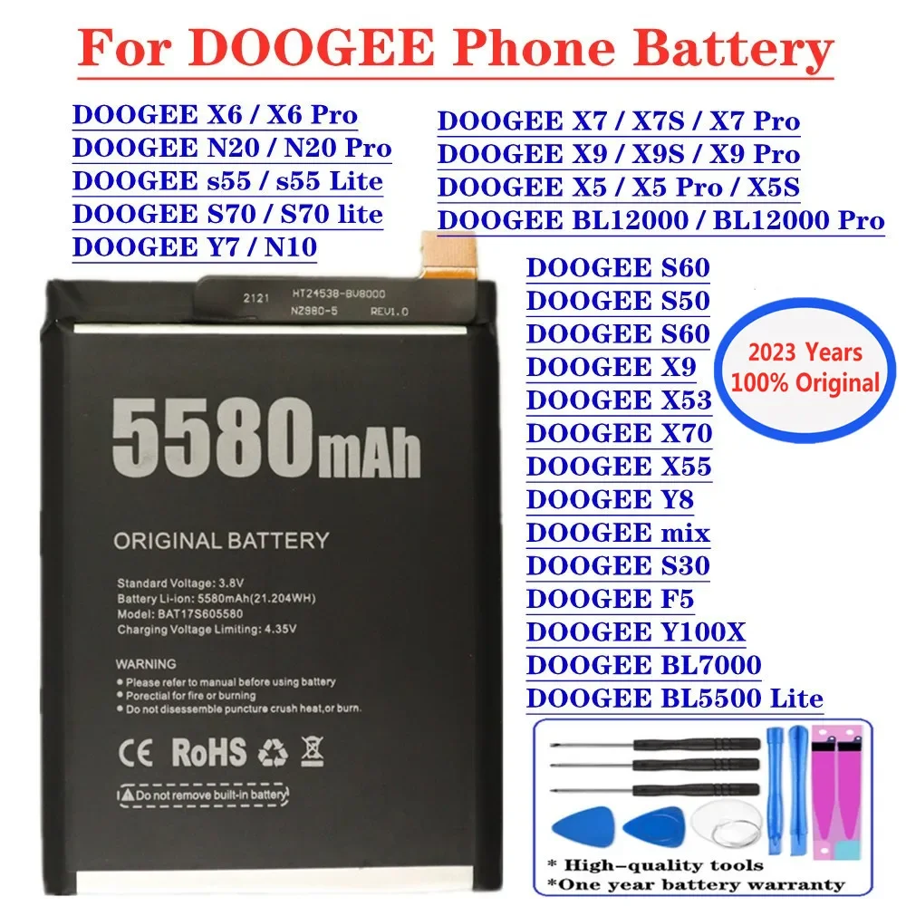 

New Original Battery For DOOGEE S30 S50 S60 X55 BL7000 Y7 N10 N20 BL12000 Pro BL5500 s55 S70 lite X53 X70 Y100X X5 X6 X7 X9 Pro