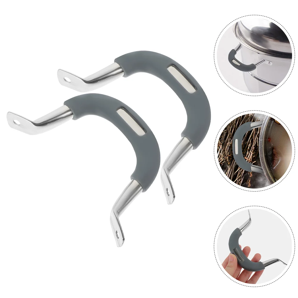 2 Pcs Stainless Steel Frying Pan Kitchen Assesorie Boiler Handle Anti-scalding Assesorries Side Slow Cooker Replacement
2 Pcs Stainless Steel Frying Pan Kitchen Assesorie Boiler Handle Anti-scalding Assesorries Side Slow Cooker Replacement