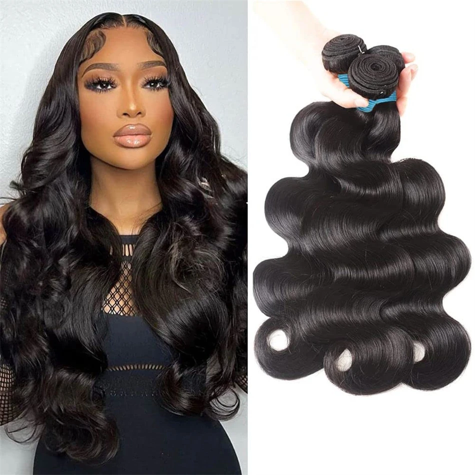 

8 -32'' Inch Body Wave Bundles Human Hair Extensions 100% Remy Human Hair Thick Raw Indian Hair Bundles 1/3/4 Pcs Double Weft