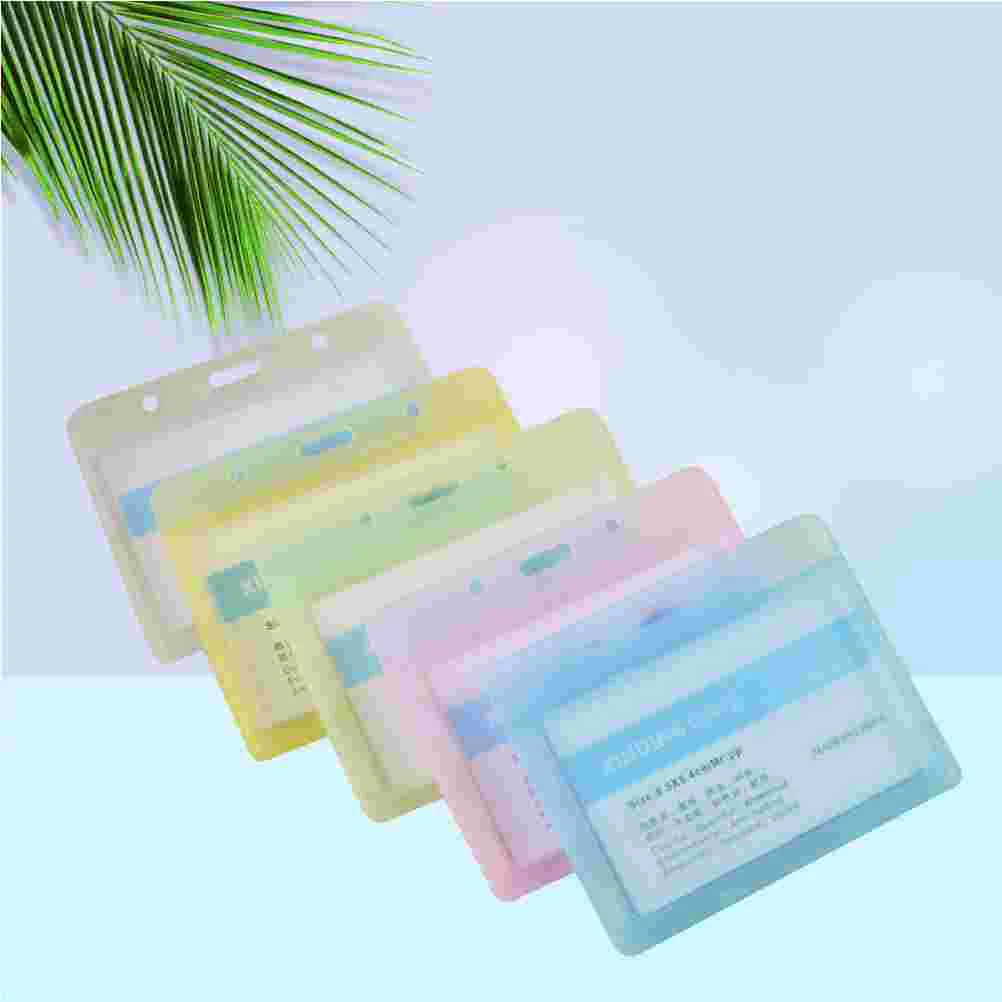 

Stobok Id Holder Name Tag Clips Colored Tabs Work Holder Frosted Badge Bracket Label Card Vertical Office Ic