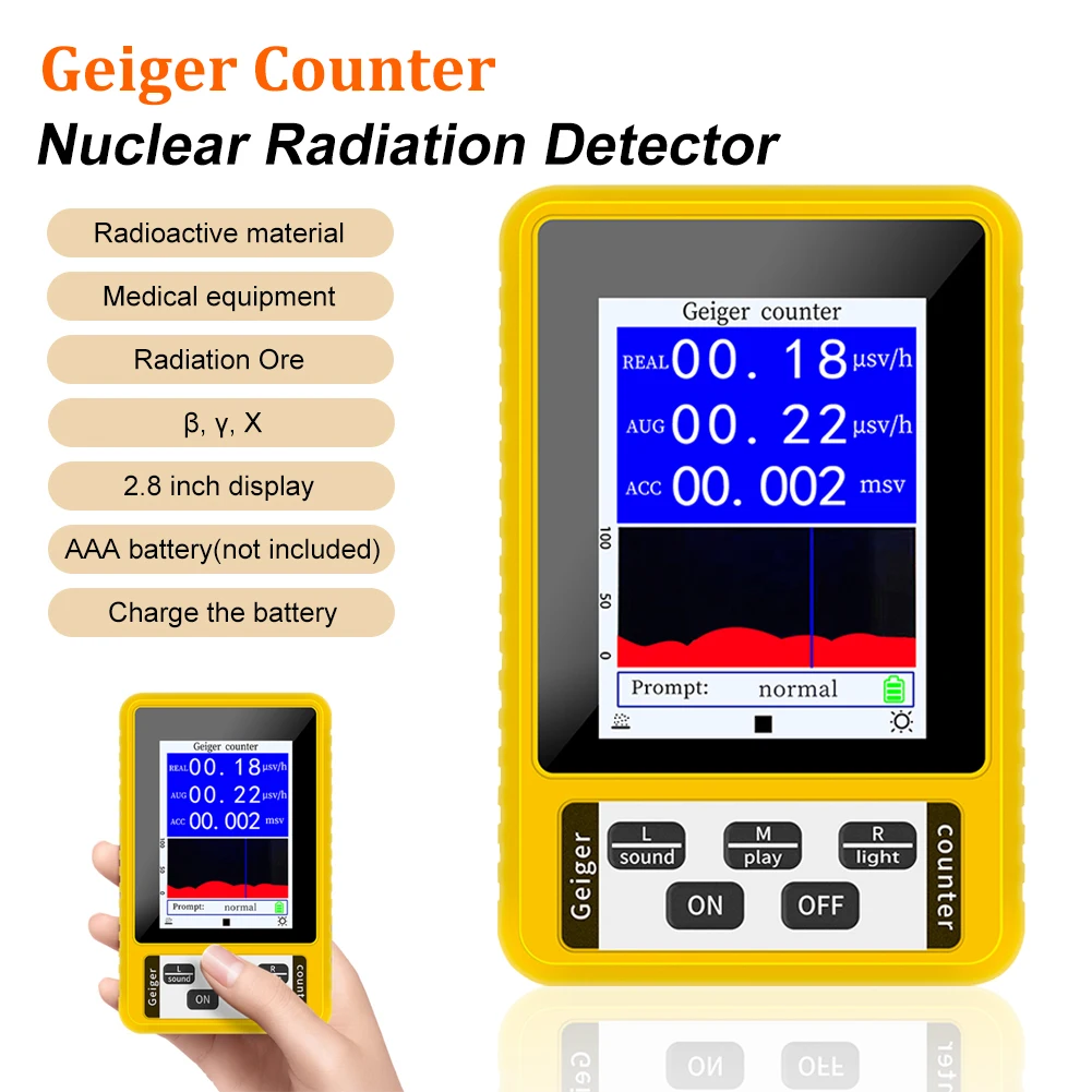 BR-9C Geiger Counter Nuclear Radiation Detector Personal Dosimeter X-ray Beta Gamma Detector LCD Radioactive Tester Real Time
BR-9C Geiger Counter Nuclear Radiation Detector Personal Dosimeter X-ray Beta Gamma Detector LCD Radioactive Tester Real Time