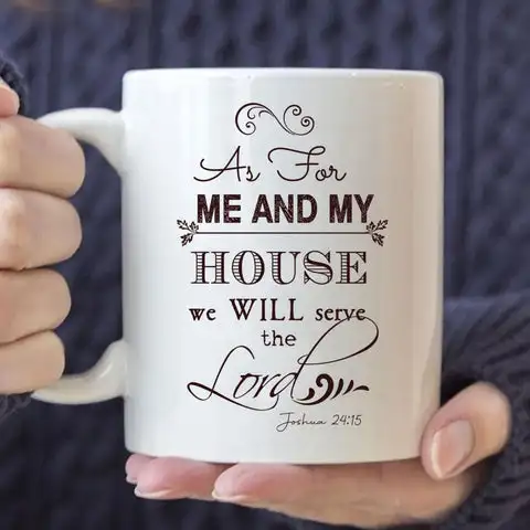

Что касается меня и моего дома, кофейная кружка, керамические чашки с текстом, креативная чашка, милые кружки, персонализированные подарки для нее, для мужчин, женщин, чашка для чая