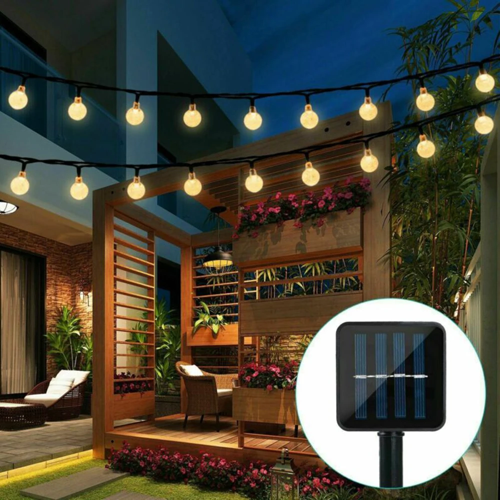 Solar Powered 30 Crystal Ball LED String Light Garden Path Yard Decor Lamp Outdoor Waterproof Warm White Party Supplies 6.5M
Solar Powered 30 Crystal Ball LED String Light Garden Path Yard Decor Lamp Outdoor Waterproof Warm White Party Supplies 6.5M