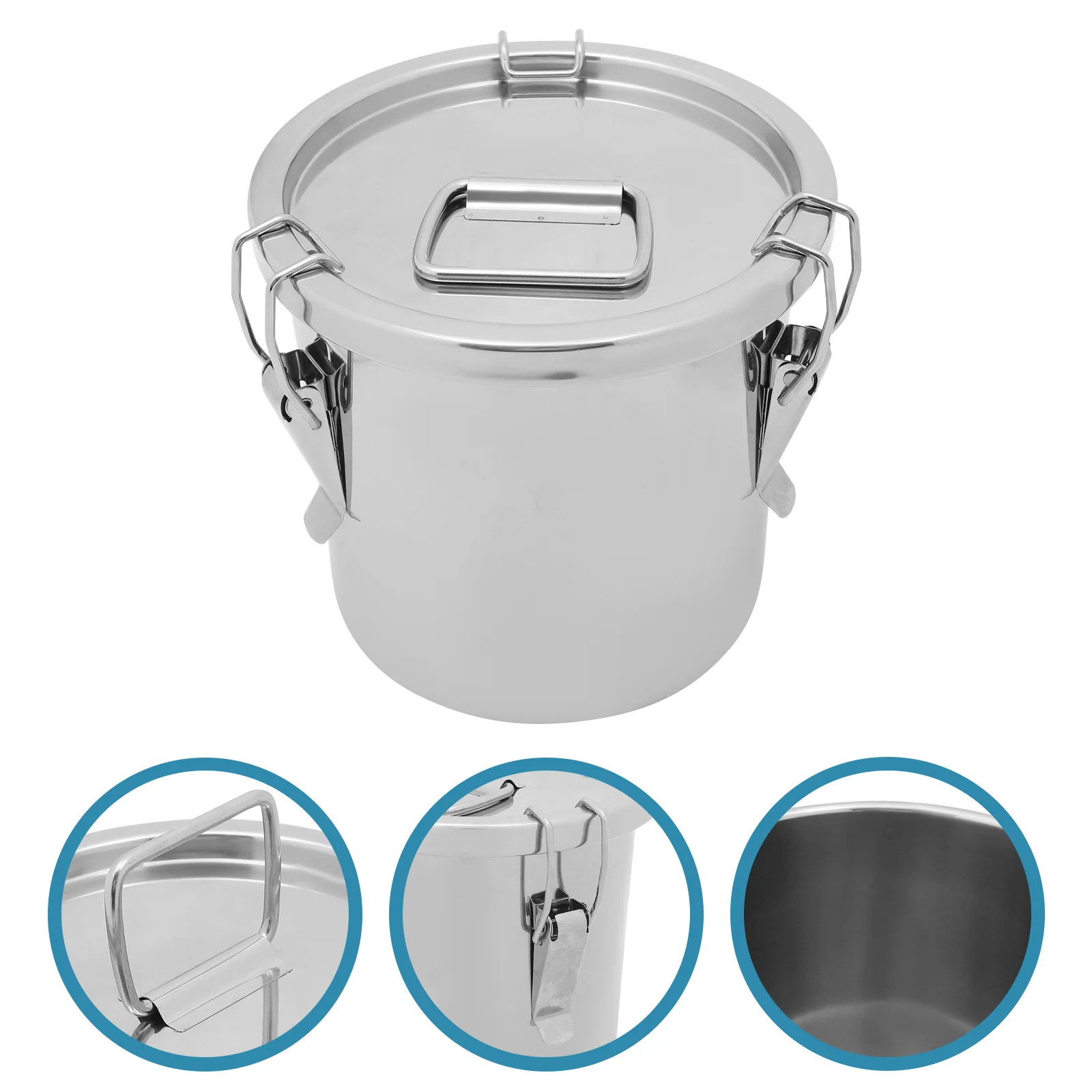 Bucket with Lid Stainless Steel Sealed Oil Food Storage Container Milk Canister Tea Jar Portable Multi-function
Bucket with Lid Stainless Steel Sealed Oil Food Storage Container Milk Canister Tea Jar Portable Multi-function