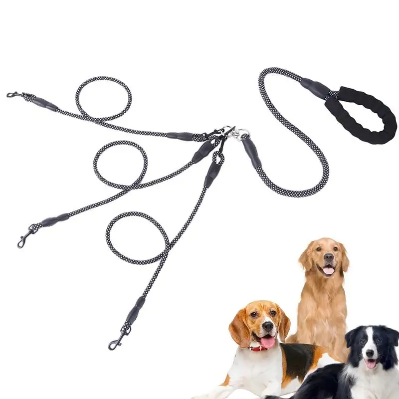 3 Way Dog Leash No Tangles Safety Dog Lead Leashes Three Dog Leash Multi Way Splitter Multiple Dog Leash With 360 Swivel Device
3 Way Dog Leash No Tangles Safety Dog Lead Leashes Three Dog Leash Multi Way Splitter Multiple Dog Leash With 360 Swivel Device