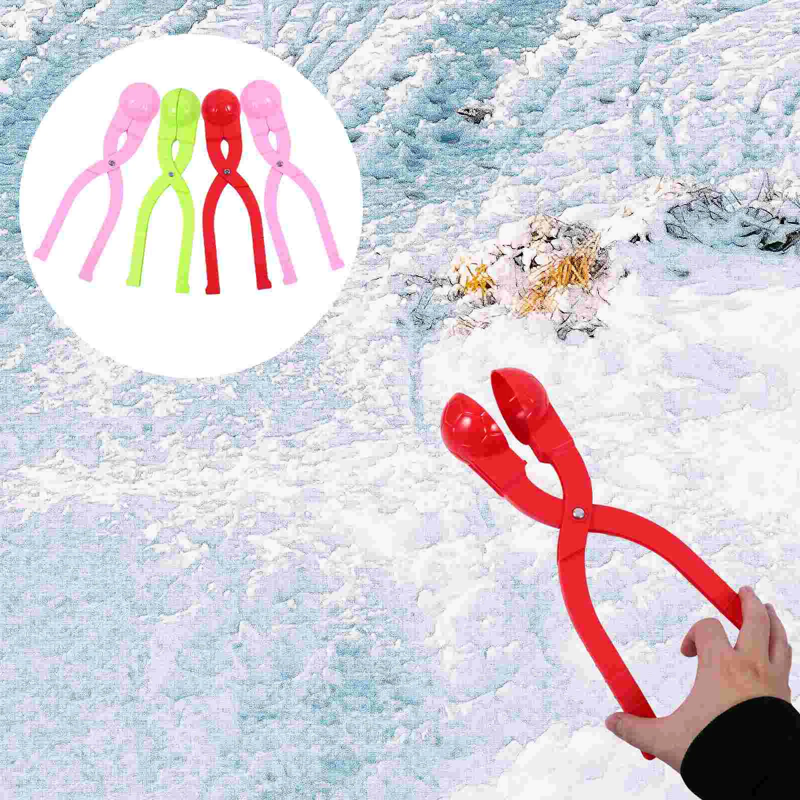 

4 Pcs Toys Snowball Clip Lovely Makers Molds for Kids Playthings Plastic Interesting