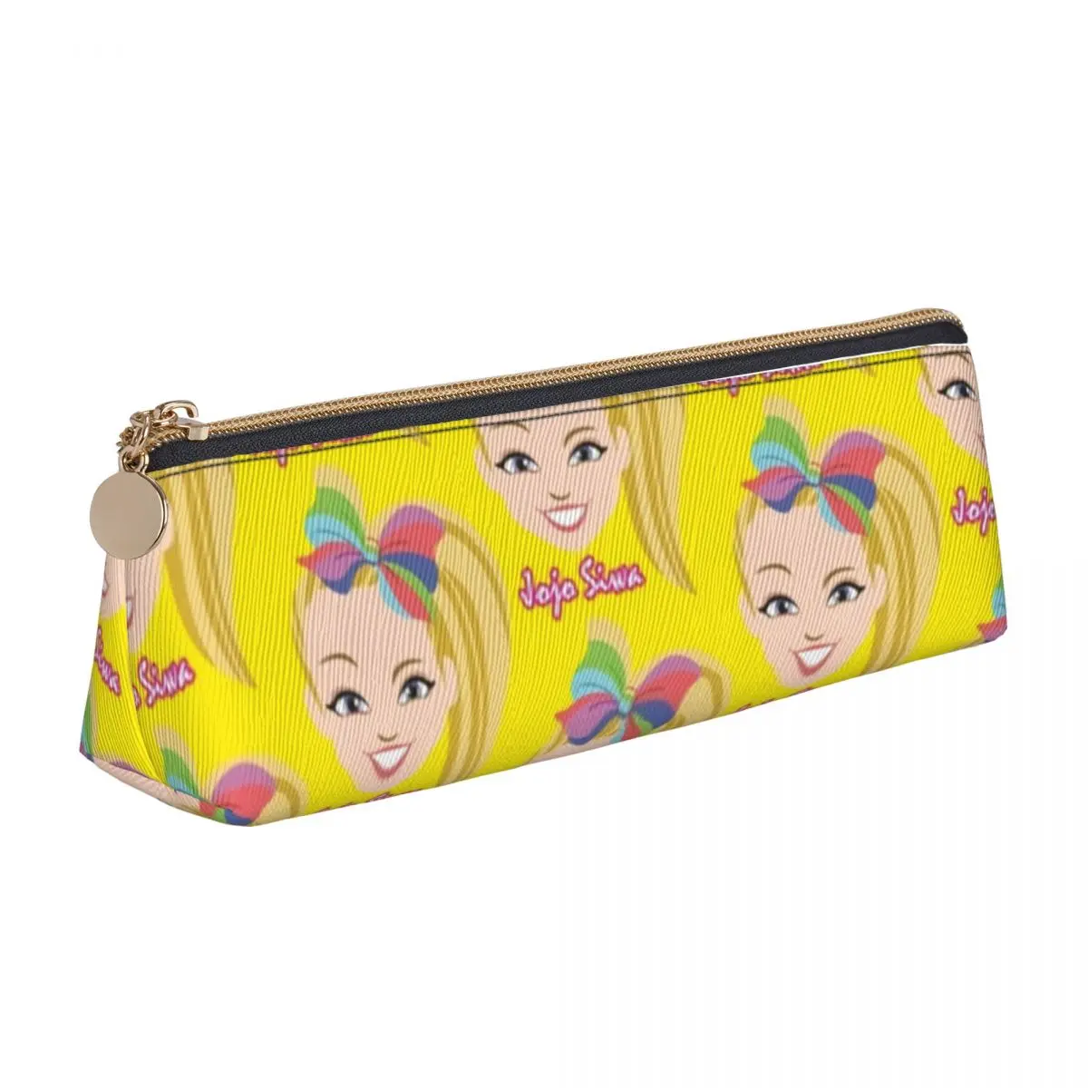 Кожаный чехол для карандашей Jojo Siwa с мультяшным принтом, модный пенал на молнии, канцелярские принадлежности для подростков, Треугольные сумки для ручек 
Кожаный чехол для карандашей Jojo Siwa с мультяшным принтом, модный пенал на молнии, канцелярские принадлежности для подростков, Треугольные сумки для ручек
