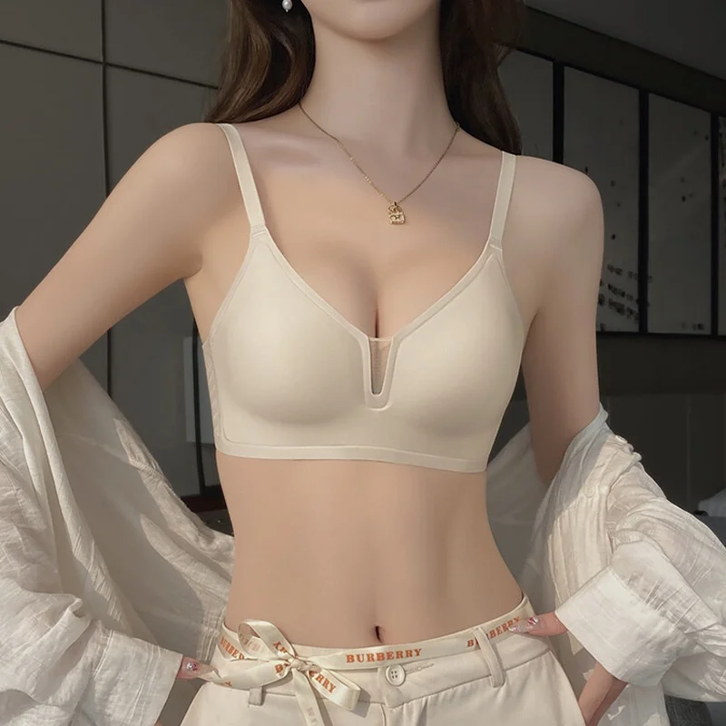 New Seamless Comfortable Breathable Thin Underwear Women Wireless Small Chest Push-Up Bra
New Seamless Comfortable Breathable Thin Underwear Women Wireless Small Chest Push-Up Bra