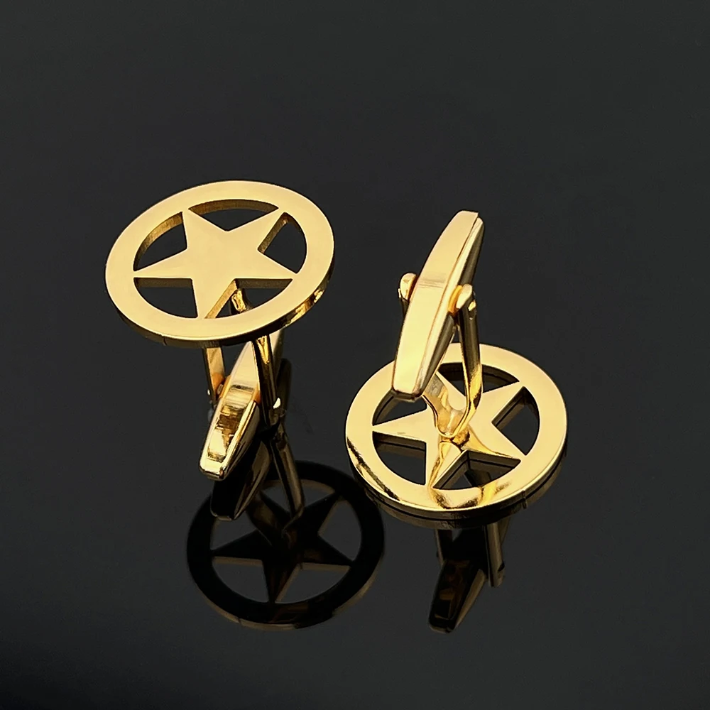 Pentagram Cufflinks for Mens Shirts Clips Stainless Steel Clasp Buckle Wedding Gifts Luxury Star Amulet Gold Jewelry Meeting
Pentagram Cufflinks for Mens Shirts Clips Stainless Steel Clasp Buckle Wedding Gifts Luxury Star Amulet Gold Jewelry Meeting