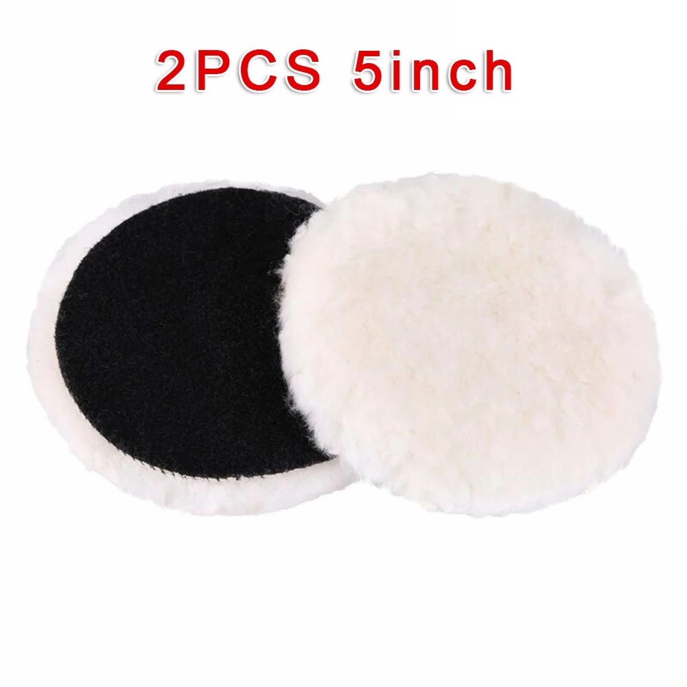 

2pcs 5/6/7 Inch Car Polishing Disc Wool Buffing Waxing Sponge Polishing Pad For Car Polisher Drill Adapter On Car Buffer