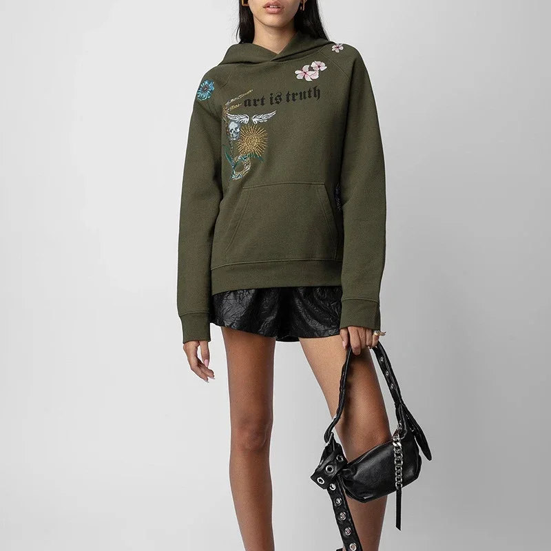 Zadigant New Women Winter Letter Print Floral Embroidery Fleece Hooded Sweatshirt Hoodies
Zadigant New Women Winter Letter Print Floral Embroidery Fleece Hooded Sweatshirt Hoodies