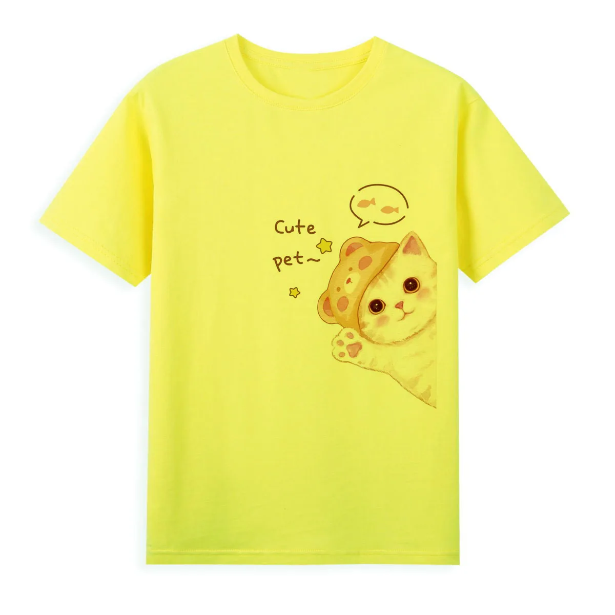 Cute cartoon kitten printed T-shirt New creative design beauty top Soft and comfortable summer short sleeve A1-14
Cute cartoon kitten printed T-shirt New creative design beauty top Soft and comfortable summer short sleeve A1-14