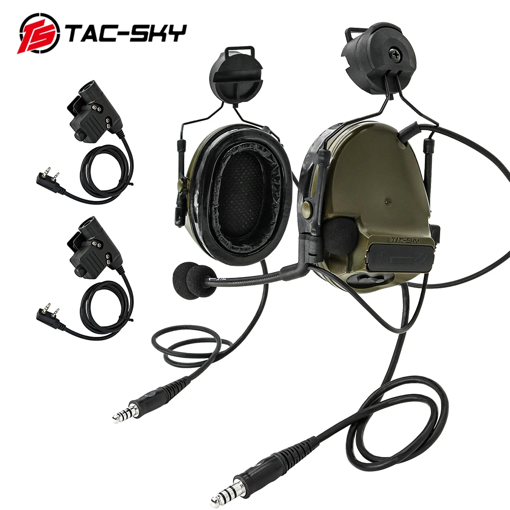 TS TAC-SKY COMTAC COMTAC III Noise Cancelling Pickup Tactical Headphones Dual Channel Fast Helmet ARC Rail Mount Version
TS TAC-SKY COMTAC COMTAC III Noise Cancelling Pickup Tactical Headphones Dual Channel Fast Helmet ARC Rail Mount Version