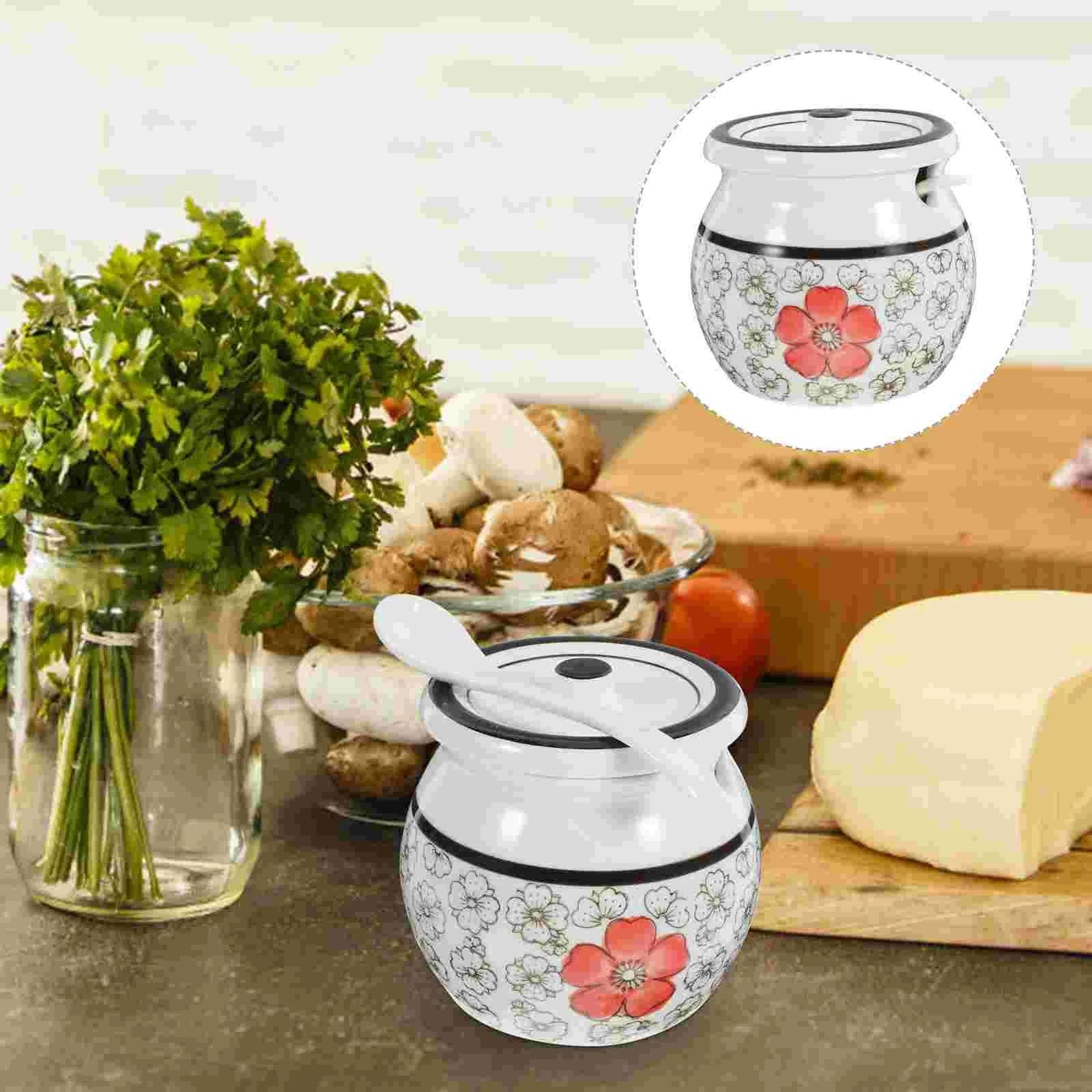 Canister Reusable Storage Jar Ceramic Storage Canister jar and Condiment Container
Canister Reusable Storage Jar Ceramic Storage Canister jar and Condiment Container