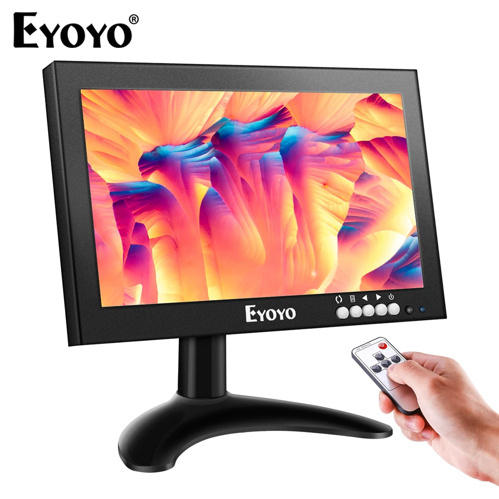 

Eyoyo EM08G 8 Inch Computer Monitor 1280x720 HD Resolution IPS Full View Display Support HDMI/VGA/AV/BNC Input Built-in Speakers