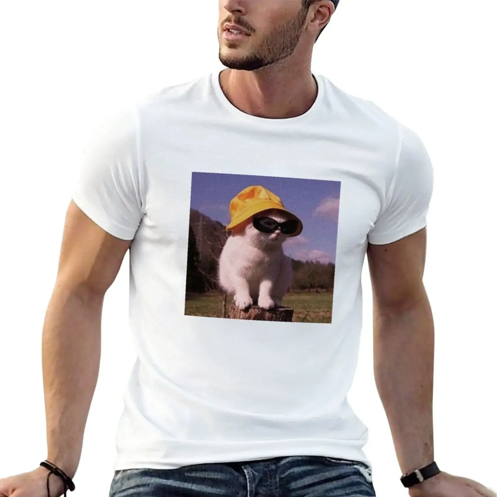 Cat using hat and sunglasses T-Shirt shirts graphic tees tops blacks men clothing
Cat using hat and sunglasses T-Shirt shirts graphic tees tops blacks men clothing