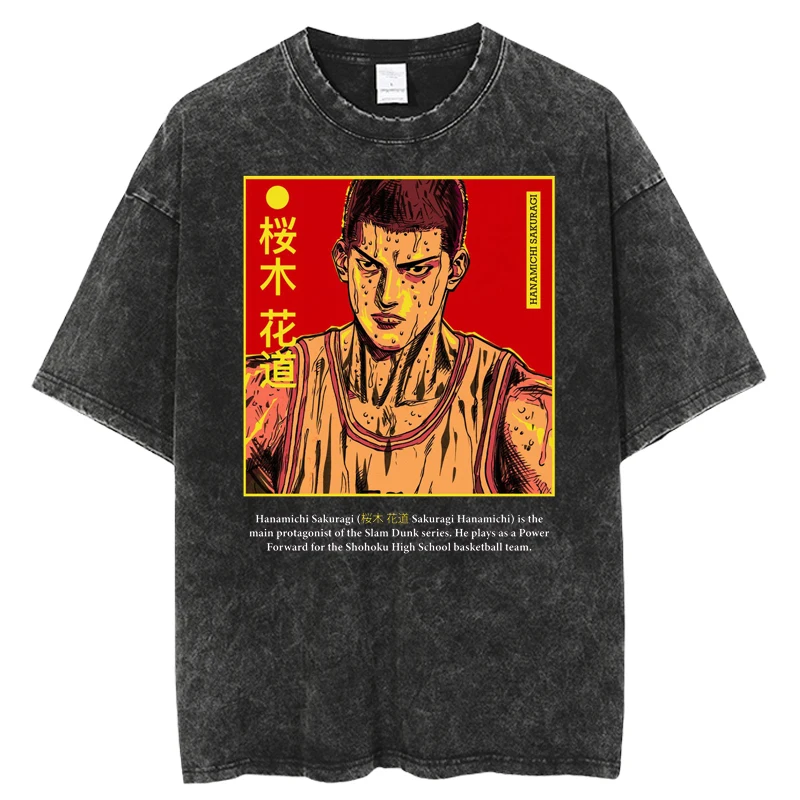 Creative Printing Japanese Anime SLAM DUNK Washed T-shirt Men Women Casual Hip Hop Harajuku T Shirt Summer O-Neck Unisex Tops
Creative Printing Japanese Anime SLAM DUNK Washed T-shirt Men Women Casual Hip Hop Harajuku T Shirt Summer O-Neck Unisex Tops
