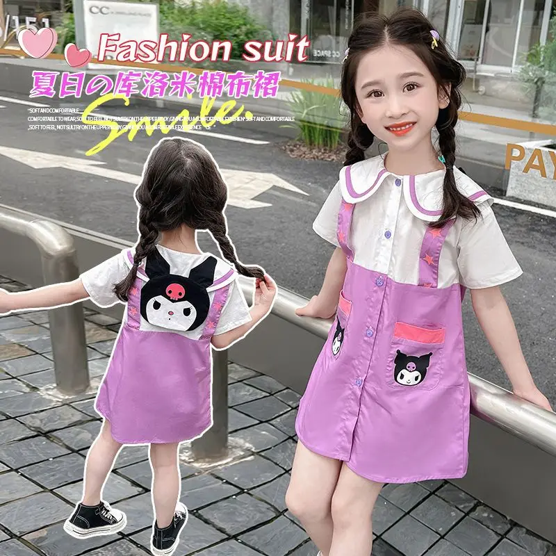 Girls Kuromi Dress Sanrioed Kawaii Anime Children Short Sleeve Summer Sweet Cute Cartoon Babys Doll Collar Cardigan Gift for Kid
Girls Kuromi Dress Sanrioed Kawaii Anime Children Short Sleeve Summer Sweet Cute Cartoon Babys Doll Collar Cardigan Gift for Kid
