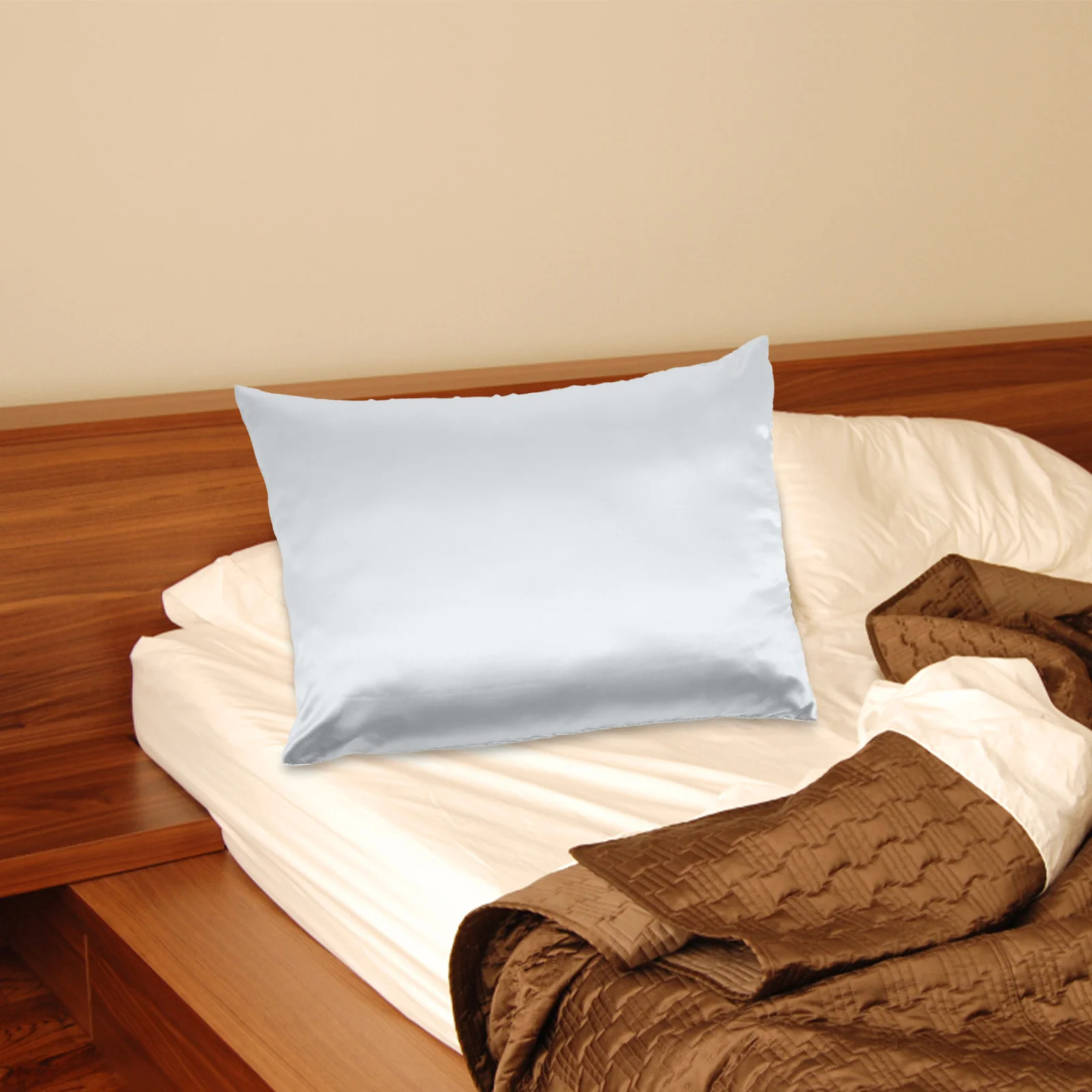 2 Pcs Simulated Silk Satin Solid Color Pillowcase Ice Zipper Silver Gray 20x29 Inch Pair Rectangle
2 Pcs Simulated Silk Satin Solid Color Pillowcase Ice Zipper Silver Gray 20x29 Inch Pair Rectangle