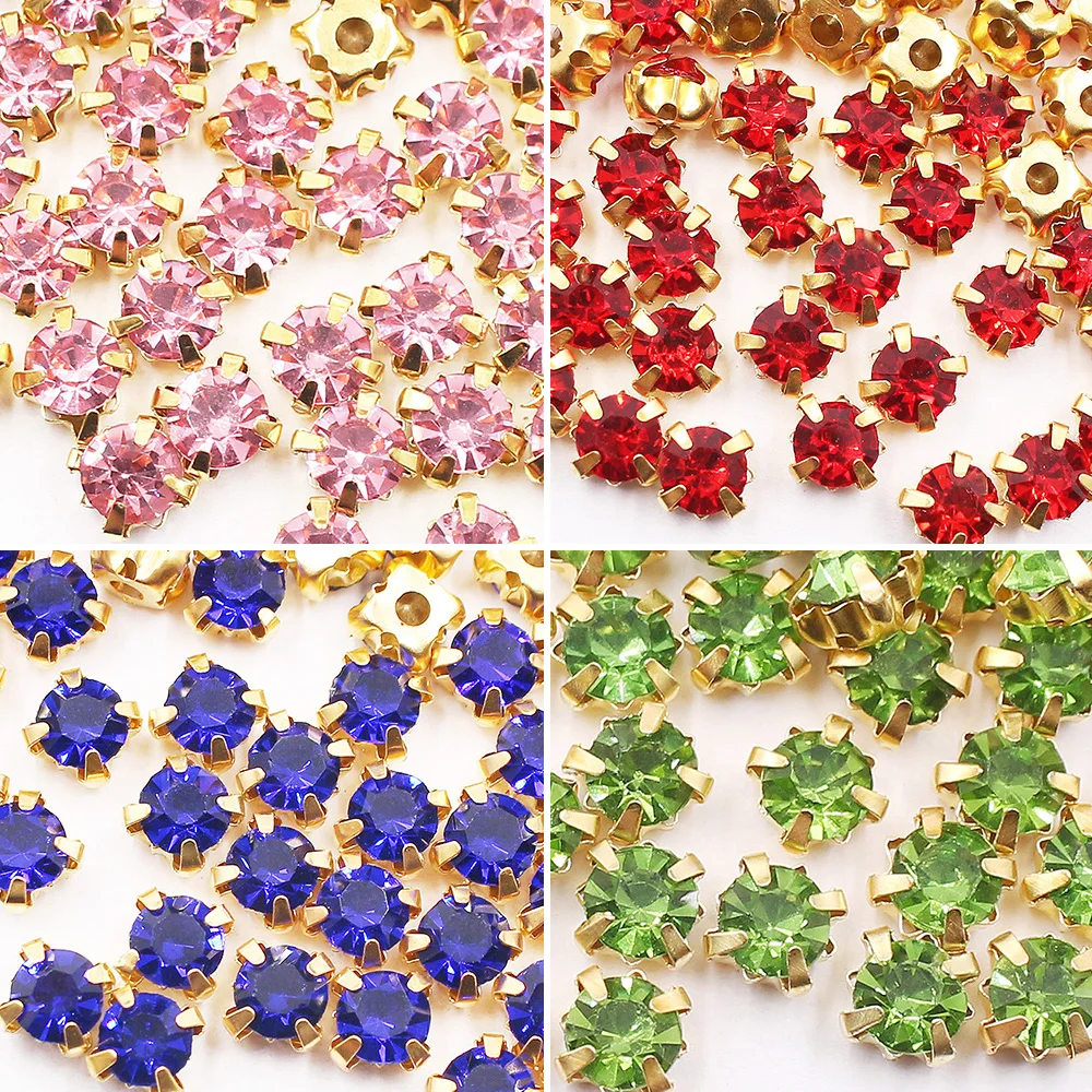 Top Clothing Decoration Beads Ss12-Ss40 Gold Base Four Claw Clear Crystals Strass Stones Sewing Rhinestones for Needlework Gems 
Top Clothing Decoration Beads Ss12-Ss40 Gold Base Four Claw Clear Crystals Strass Stones Sewing Rhinestones for Needlework Gems