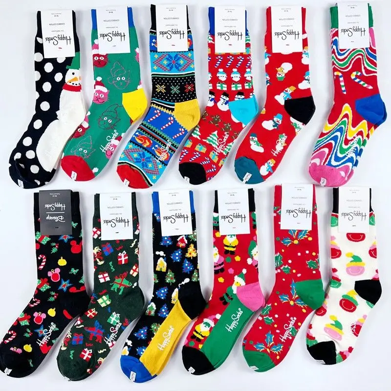 Happy Socks Christmas Socks Fun Bright Crazy Socks Unisex Size 36-40 Middle Tube Cotton Socks
Happy Socks Christmas Socks Fun Bright Crazy Socks Unisex Size 36-40 Middle Tube Cotton Socks