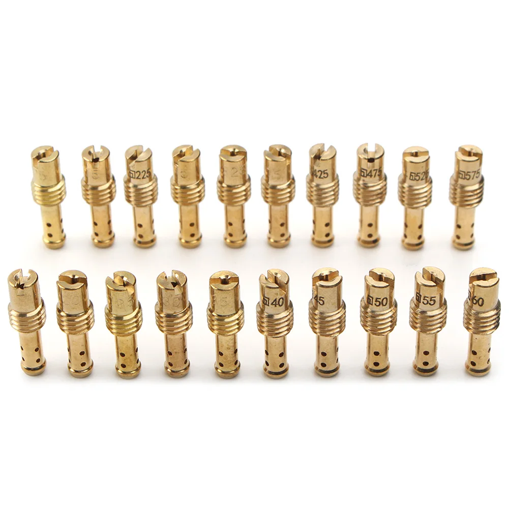 20pcs For MIKUNI VM TM TMX Carburetor 12.5-60 Parts Pilot Jet 8 Bleed Holes Kits Replacement Motorcycle Parts 
20pcs For MIKUNI VM TM TMX Carburetor 12.5-60 Parts Pilot Jet 8 Bleed Holes Kits Replacement Motorcycle Parts