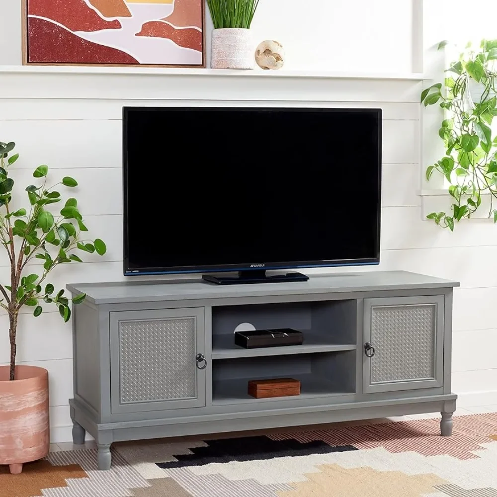 

Safavieh Home Collection Haines Distressed Grey 2-Door 1-Shelf Entertainment Stand up to 55" Flatscreen TV Media Unit