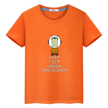 Kerball Raum programm Kawaii Druck T-Shirts 100% Baumwolle Sommer O-Ausschnitt T-Shirt Kurzarm Cartoon Casual T-Shirts weiche Hemden