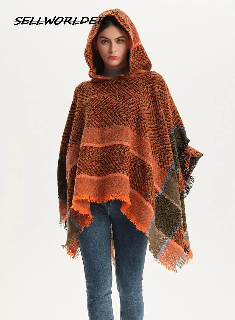 Women Winter NEW Ladies Knitted Ladies Acrylic Cloak hooded cape Warm Fashion Scarves & Wraps 135cm
Women Winter NEW Ladies Knitted Ladies Acrylic Cloak hooded cape Warm Fashion Scarves & Wraps 135cm