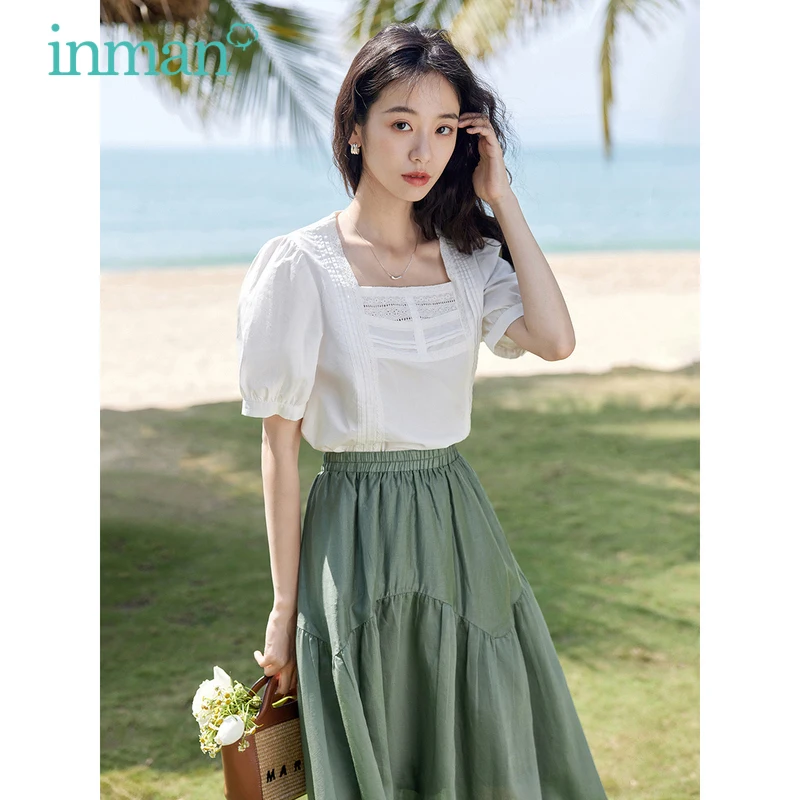 INMAN Women Blouse 2023 Summer Puff Sleeve Square Neck Slim Fitting Shirts French Artistic Hollow Lace Elegant Romantic Tops
INMAN Women Blouse 2023 Summer Puff Sleeve Square Neck Slim Fitting Shirts French Artistic Hollow Lace Elegant Romantic Tops