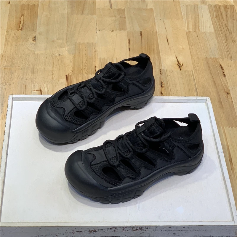 

Shoes Woman's Slippers Slides Fretwork Heels Beige Heeled Sandals Platform On A Wedge Cover Toe Fashion Med 2022 Soft Black Snea