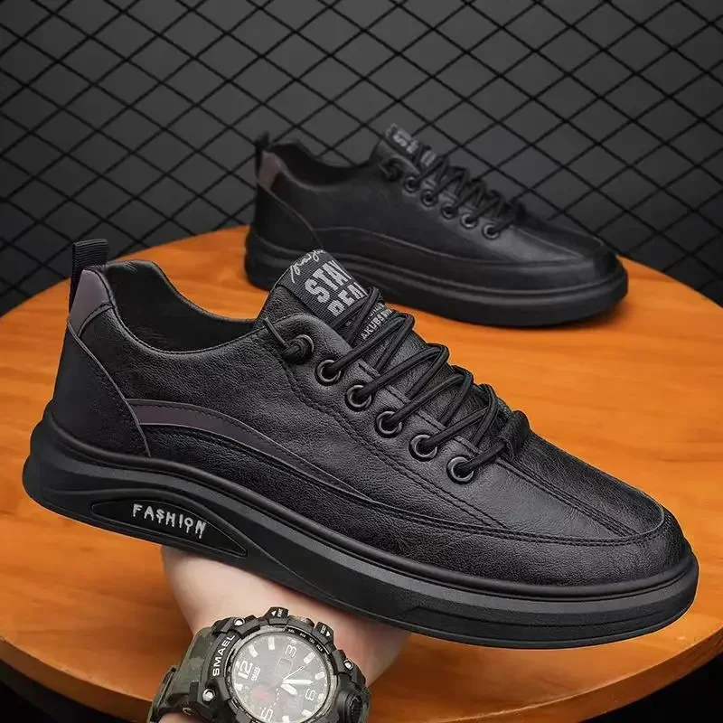 Board shoes for men's 2024 new shoes for men's casual leather shoes, black anti slip outdoor sports for men's board sneakers
Board shoes for men's 2024 new shoes for men's casual leather shoes, black anti slip outdoor sports for men's board sneakers
