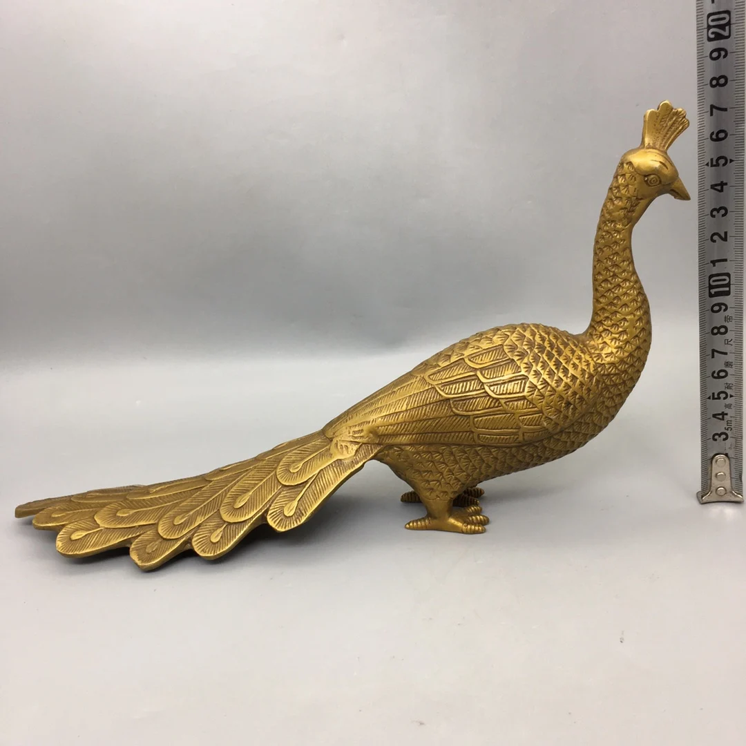 

Bronze, peacock craftsmanship exquisite, mellow pulp, complete brass Home Decoration Crafts