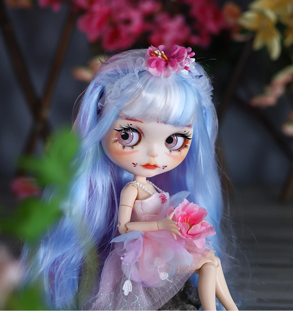 Jenny – Premium Custom Neo Blythe Doll with Multi-Color Hair, White Skin & Matte Cute Face 21 Jenny – Premium Custom Neo Blythe Doll with Multi-Color Hair, White Skin & Matte Cute Face 21