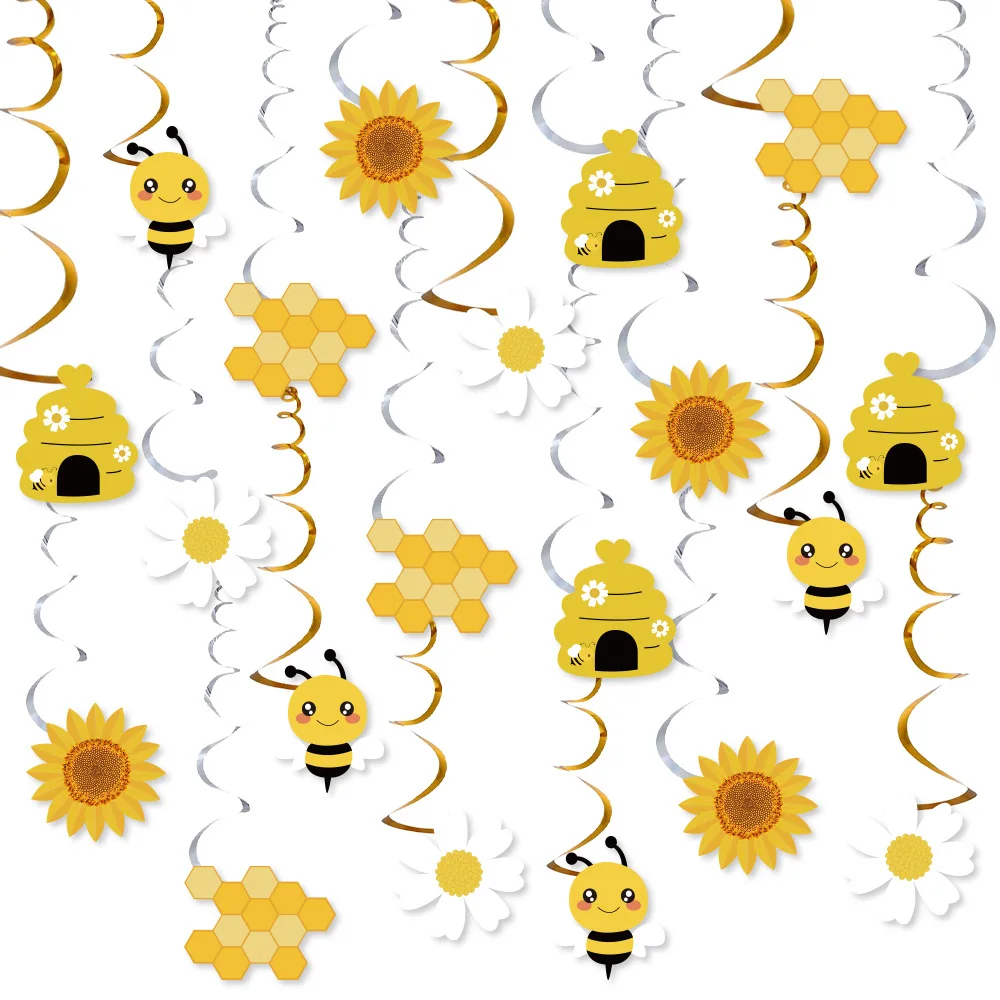 PVC Spiral Hanging Card SWEET BEE Bee Themed Party Sunflower Honey Birthday Scene Layout
PVC Spiral Hanging Card SWEET BEE Bee Themed Party Sunflower Honey Birthday Scene Layout