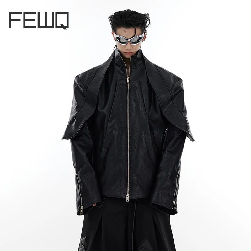 FEWQ Autumn Winter PU Leather Trend Jackets Men's Double Layer Niche Design Male Coat Streetwear Personality Clothing 9C1710
FEWQ Autumn Winter PU Leather Trend Jackets Men's Double Layer Niche Design Male Coat Streetwear Personality Clothing 9C1710