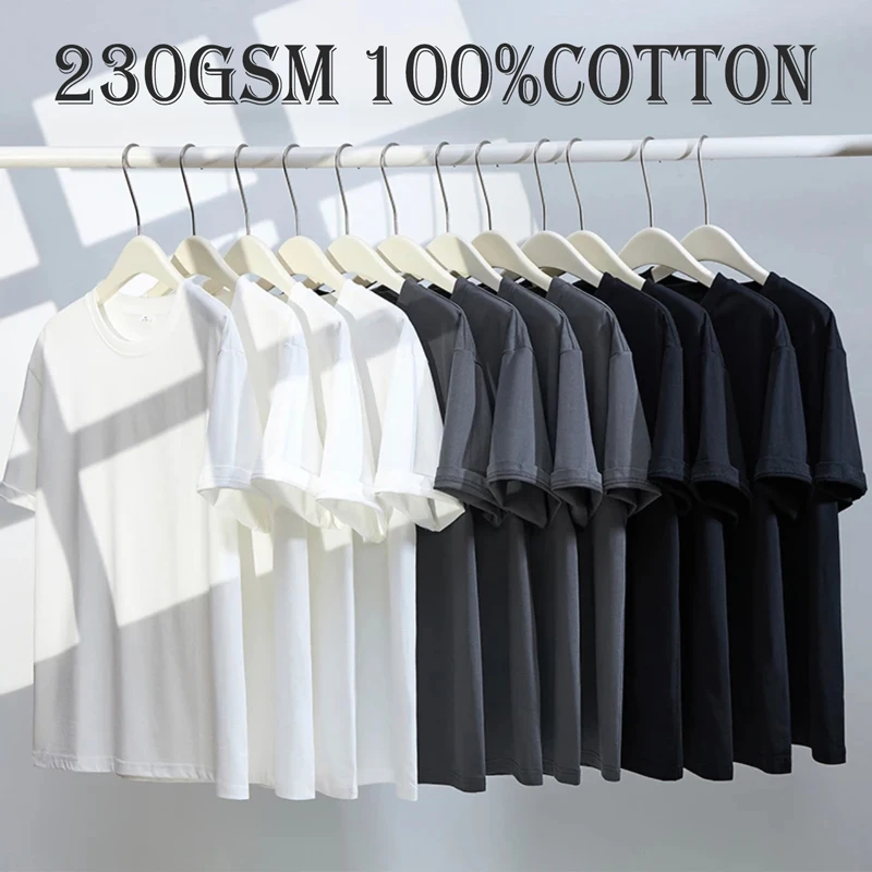 CAAYU Quality 7.4oz 230gsm Drop-shoulder T-shirt for Men Large Size Short Sleeve Summer Cotton Tops Solid Color Casual Male Tee
CAAYU Quality 7.4oz 230gsm Drop-shoulder T-shirt for Men Large Size Short Sleeve Summer Cotton Tops Solid Color Casual Male Tee