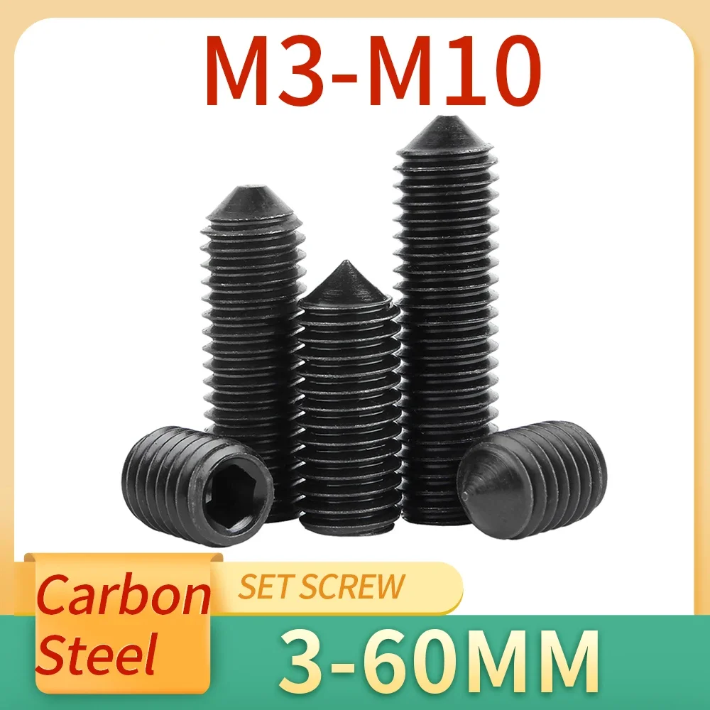 5-100pcs M2 M2.5 M3 M4 M5 M6 M8 M10 M12 M16 12.9 Class Carbon Steel Hex Hexagon Socket Cone Point Grub Set Screw Bolts
5-100pcs M2 M2.5 M3 M4 M5 M6 M8 M10 M12 M16 12.9 Class Carbon Steel Hex Hexagon Socket Cone Point Grub Set Screw Bolts