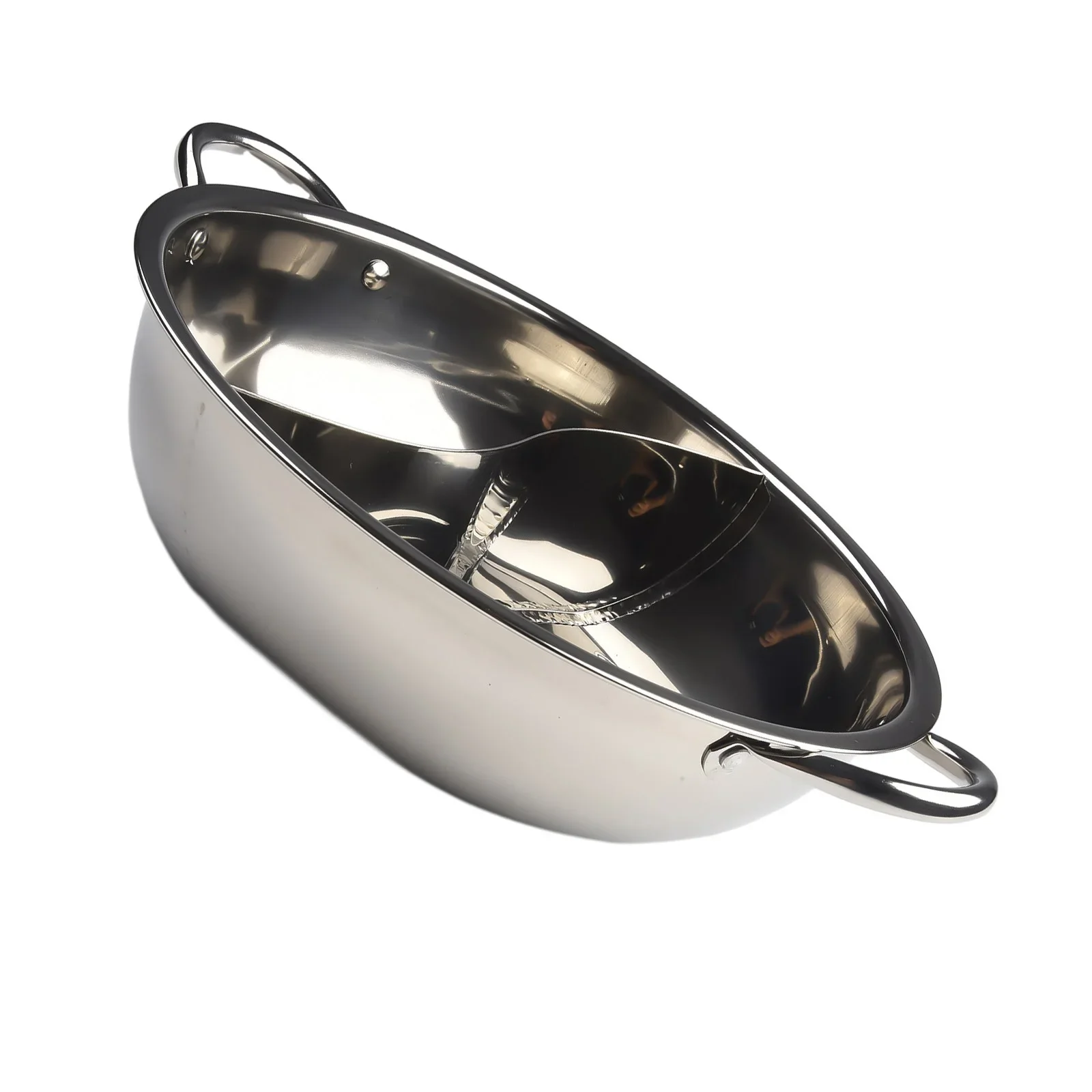 Twin Divided Hot Pot Kitchen Cookware Dish Plate Double Gas Stove Home Hotpot Compatible Pot High Quality Material 
Twin Divided Hot Pot Kitchen Cookware Dish Plate Double Gas Stove Home Hotpot Compatible Pot High Quality Material