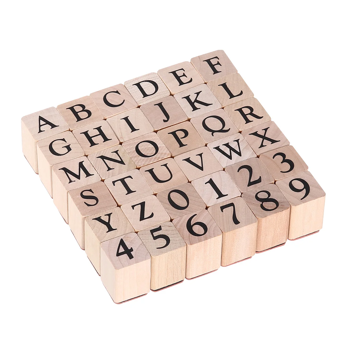 

1 Set Wooden Rubber Stamps Wooden Stampers Wood Mounted Rubber Stamp Wooden Rubber Alphabet for Supplies Capitalized Letters 10