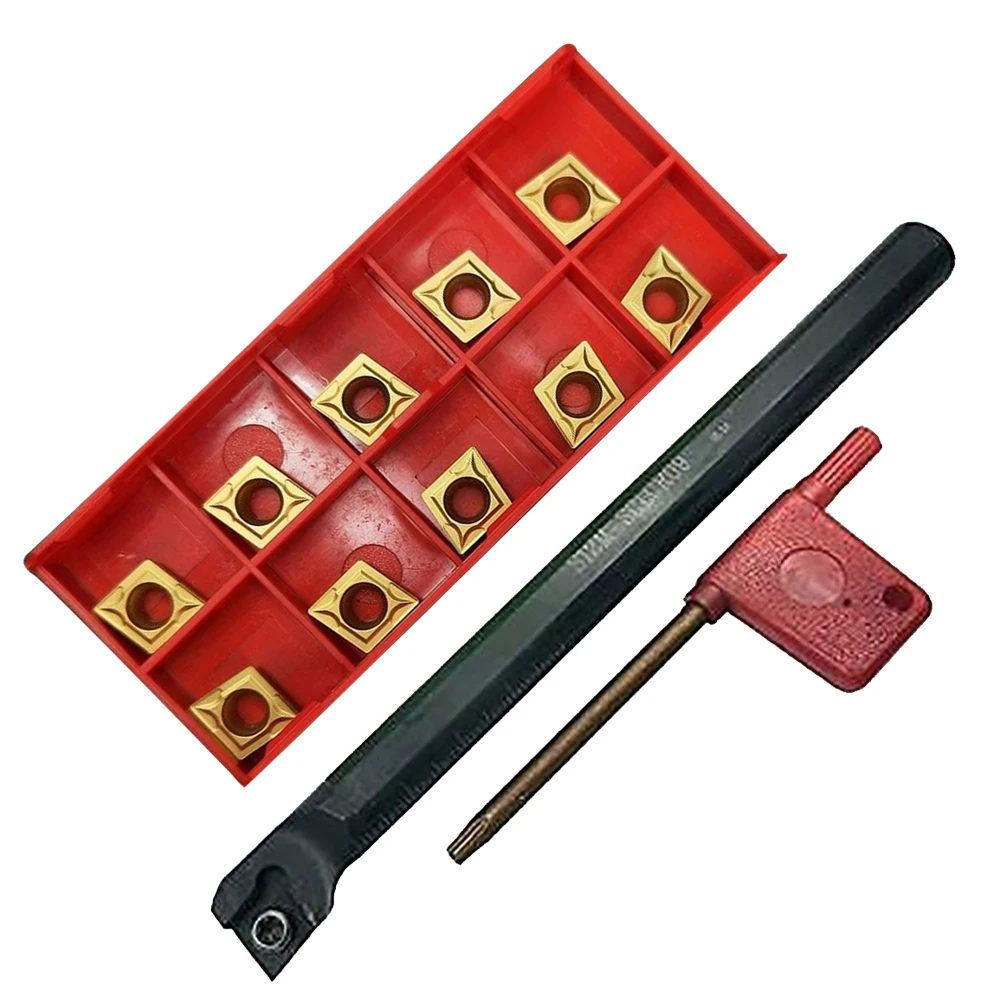 Boring Bar Turning Tool S12M-SCLCR09 & 10Pc CCMT09T304 UE602 Insert Accessories For Semi-Finishing & Finishing
Boring Bar Turning Tool S12M-SCLCR09 & 10Pc CCMT09T304 UE602 Insert Accessories For Semi-Finishing & Finishing