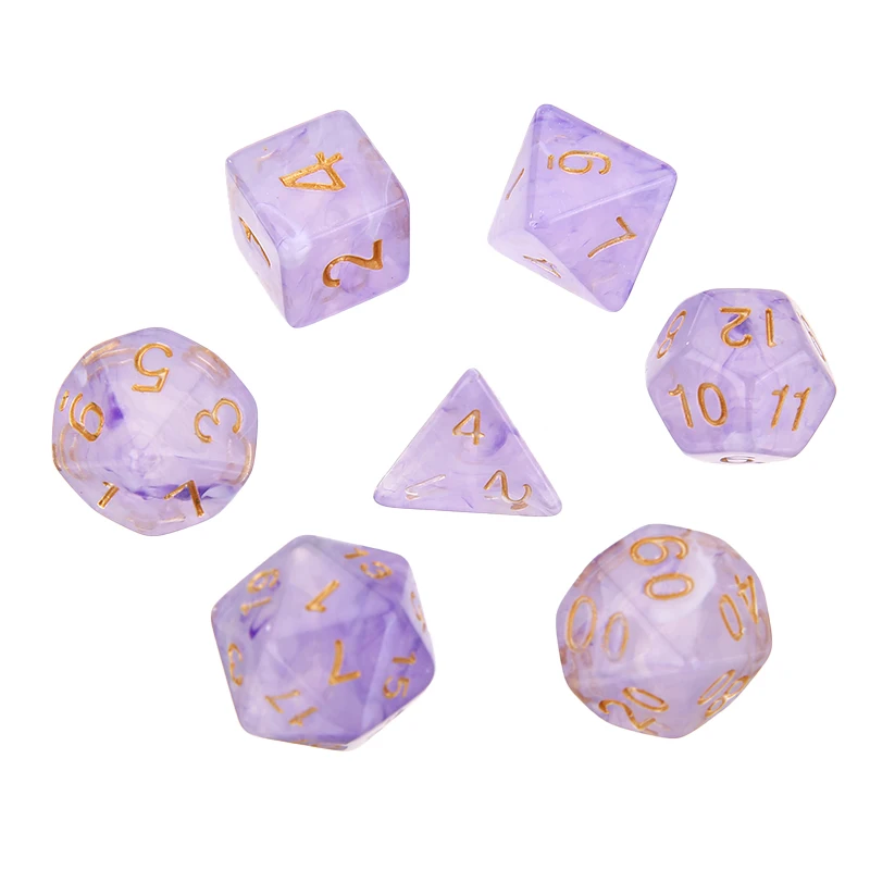 Mayitr 7pcs Polyhedral Digital Dices Set D4 D6 D8 D10 D12 D20 Purple Gold Number Dice for Desktop Table Board Game
Mayitr 7pcs Polyhedral Digital Dices Set D4 D6 D8 D10 D12 D20 Purple Gold Number Dice for Desktop Table Board Game