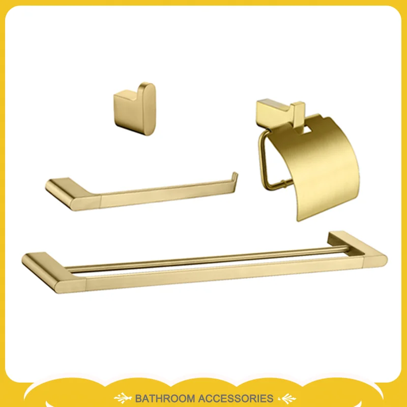 High Quality Wall Mounted Double Towel Rod Rack Towel Ring Clothes Hook Toilet Paper Holder Brushed Gold
High Quality Wall Mounted Double Towel Rod Rack Towel Ring Clothes Hook Toilet Paper Holder Brushed Gold