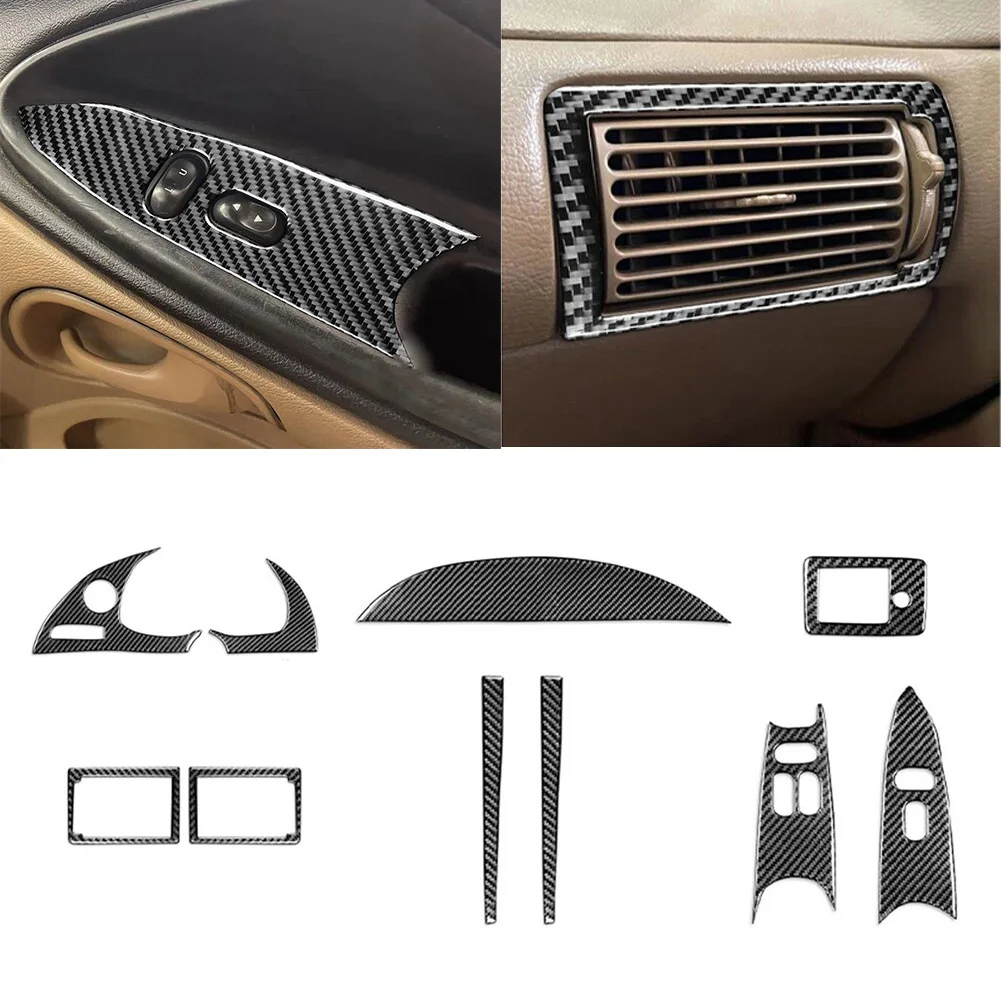 1Set/10PCS Car Dash Trim Cover For Ford For Mustang 1996-2003 17.72x 3.94inches Carbon Fiber Full Interior Dash Trim Cover Set
1Set/10PCS Car Dash Trim Cover For Ford For Mustang 1996-2003 17.72x 3.94inches Carbon Fiber Full Interior Dash Trim Cover Set