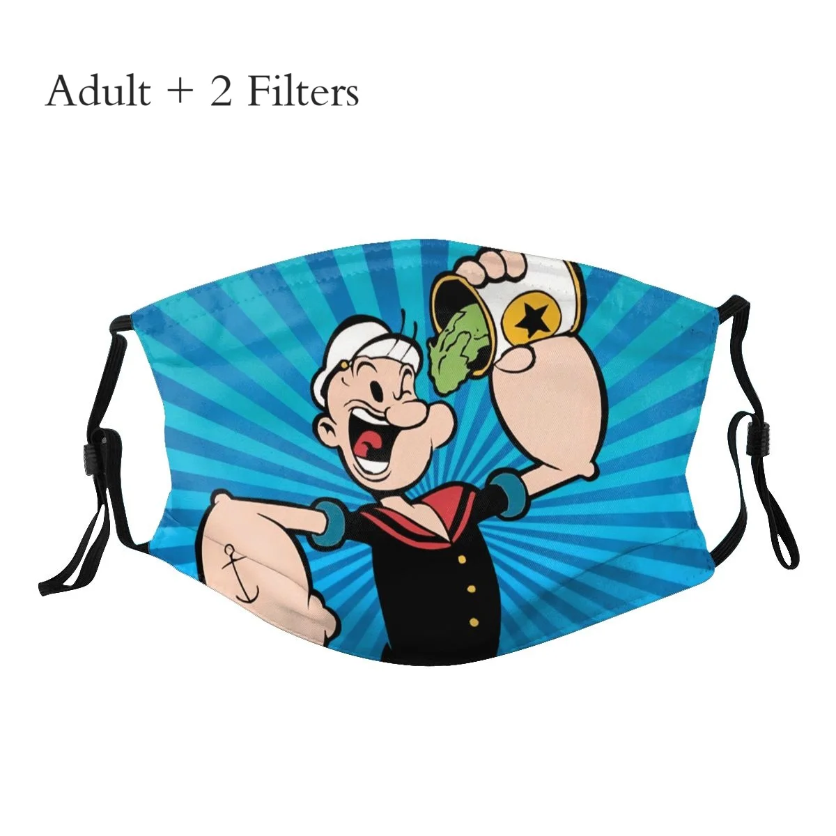 Новейшая мультяшная маска Popeye с изображением моряка, съесть шпинат, маскарилла, дизайнерское украшение, моющаяся, теплая, с фильтрами PM2.5
Новейшая мультяшная маска Popeye с изображением моряка, съесть шпинат, маскарилла, дизайнерское украшение, моющаяся, теплая, с фильтрами PM2.5