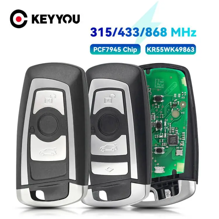KEYYOU KR55WK49863 pcf7945 315/433/868Mhz Smart Remote Key KeylessGo For BMW 1 2 3 5 7 Series 2009-2016 CAS4 F System
KEYYOU KR55WK49863 pcf7945 315/433/868Mhz Smart Remote Key KeylessGo For BMW 1 2 3 5 7 Series 2009-2016 CAS4 F System