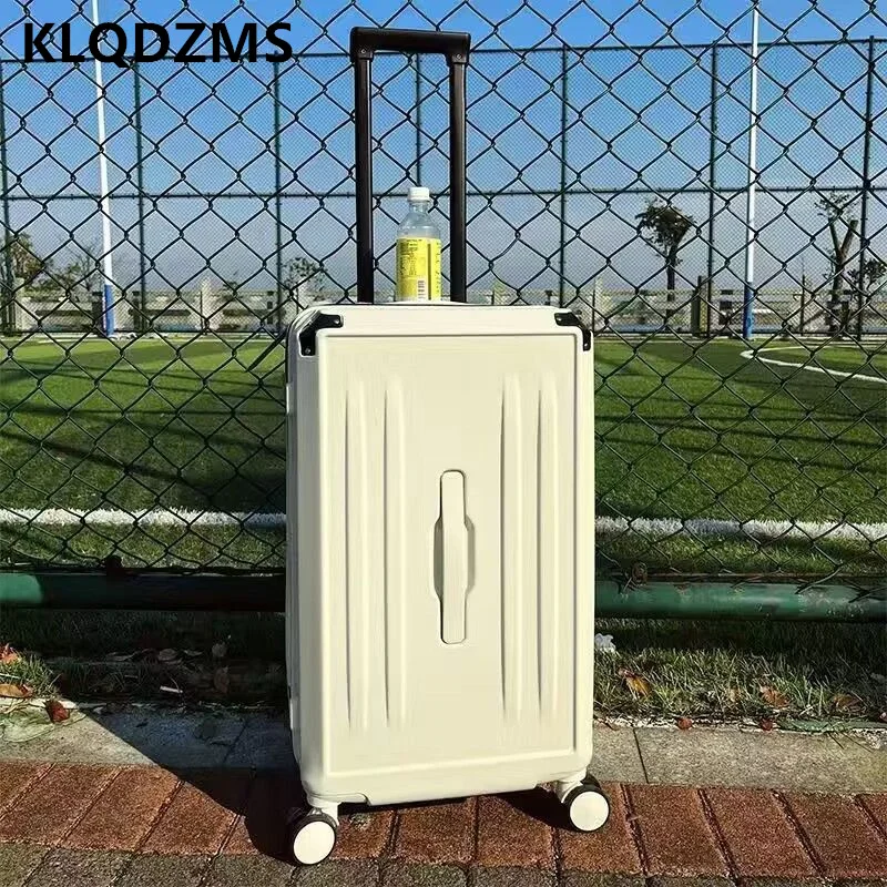 

KLQDZMS ABS+PC Luggage 20"22"24"26"28 Inch Large Capacity Trolley Case Ladies Boarding Box Men's with Wheels Rolling Suitcase