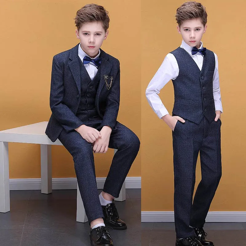 

Children Formal Wedding Suit Flower Boys Photograph Suit Teenager Tuxedo Dress Kids Graduation Stage Show Birthday Party Costume