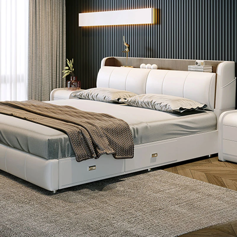 Drawers European Luxury Double Headboard Low Cost Bed White Design Modern Double Bed Storage Sleeping Cama Matrimonial Furniture
Drawers European Luxury Double Headboard Low Cost Bed White Design Modern Double Bed Storage Sleeping Cama Matrimonial Furniture