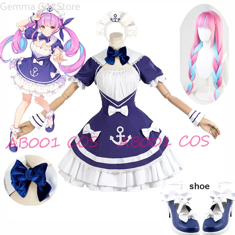 VTuber Hololive Аниме Косплей Minato Aqua косплей костюм горничной наряд Униформа милое платье косплей Хэллоуин Реквизит Парик обувь для женщин
VTuber Hololive Аниме Косплей Minato Aqua косплей костюм горничной наряд Униформа милое платье косплей Хэллоуин Реквизит Парик обувь для женщин